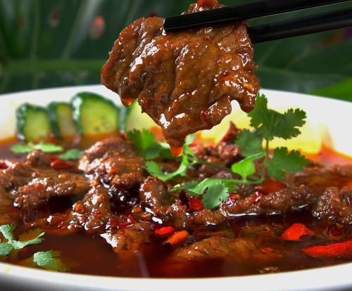 Sliced beef and vegetables stewed in salt