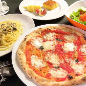 [Lunch only] Pizza and pasta Margherita set for two 2,897 yen (tax included)