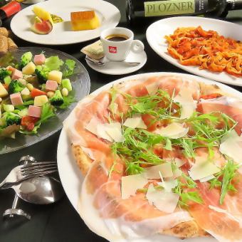 【仅限午餐】La Cantina 披萨和意大利面2人套餐 6,493日元（含税）