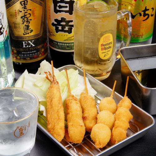 サクサク衣が自慢！特製ソースで味わう絶品串カツ