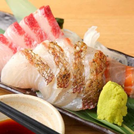 お造り三種盛り合わせ