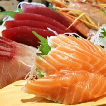 [4,500 yen course] 2 hours all-you-can-drink + 9 dishes ★ 4 types of sashimi, pork shabu-shabu, seared marinated mackerel carpaccio, etc. ◎