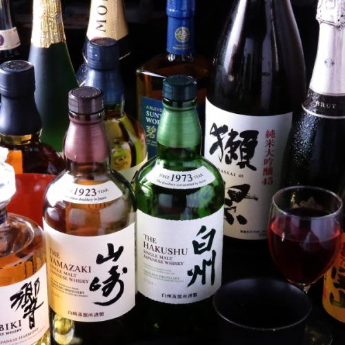 飲み放題とは別に高価なお酒の品揃え多数◎