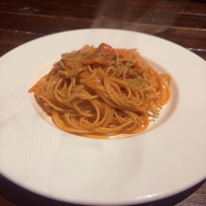 Crab tomato cream pasta