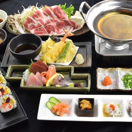 [Kaiseki] Today's sashimi platter and pork shabu kaiseki