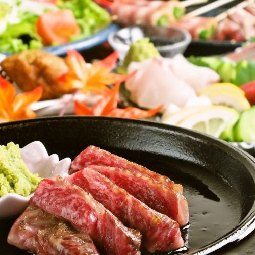 Luxury course where you can enjoy special Japanese black beef, sashimi platter, and other specialties ☆ Weekday limited 1000 yen off / Weekend 500 yen off