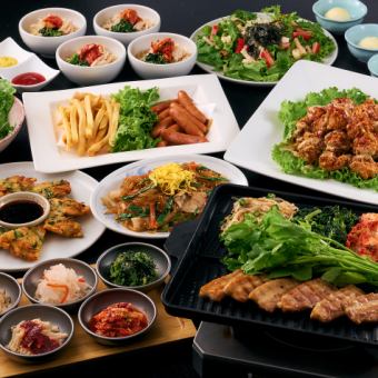 ≪ノンアル120分飲放付≫【ミナリサムギョプサルコース】ジューシーお肉で大満足！3990円(税込)