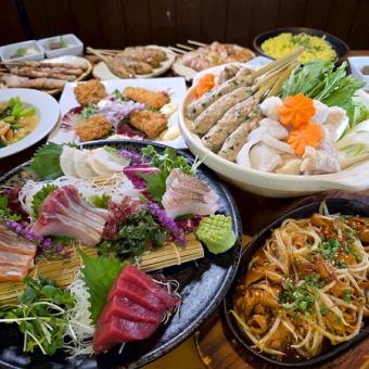 Sunday to Thursday only [40th Anniversary New Year's Party Course] Homemade meatballs and puffer fish hotpot, 8 dishes, 150 minutes, all-you-can-drink, 6,000 yen → 5,000 yen