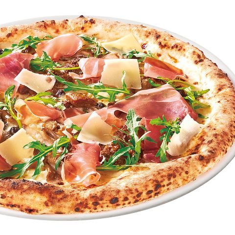 ポルチーニ茸と生ハムのピッツァ S/M/L