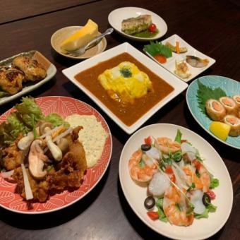 Premium course 2,500 yen with a wide selection of popular menu items