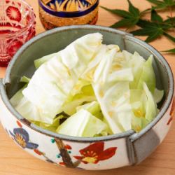 Cabbage at a Yakitori restaurant