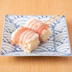 Enoki mushroom wrapped in pork/Lettuce wrapped in pork