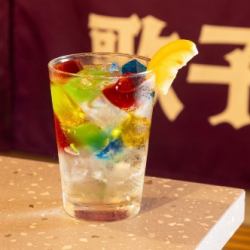 [Lemon sour lit up] Lemon sour at Yatai Yokocho