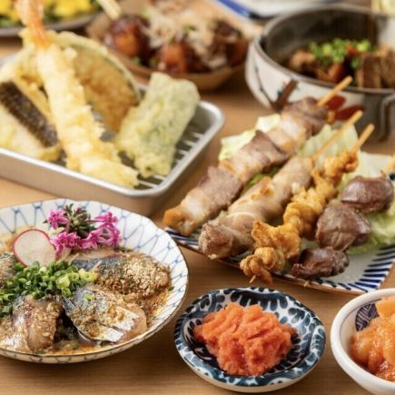 ●<Sashimi, yakitori, oden, sushi, beef tongue steak, etc.>●"Hakata specialty all-you-can-drink course" 5,000 yen