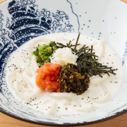 Mentaiko cream udon with Calpis butter