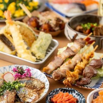 [500 yen discount on self-service all-you-can-drink! Includes 2 hours of all-you-can-drink] Beef tongue steak and yakitori are also included in the "Hakata Specialty Enjoyment Course"