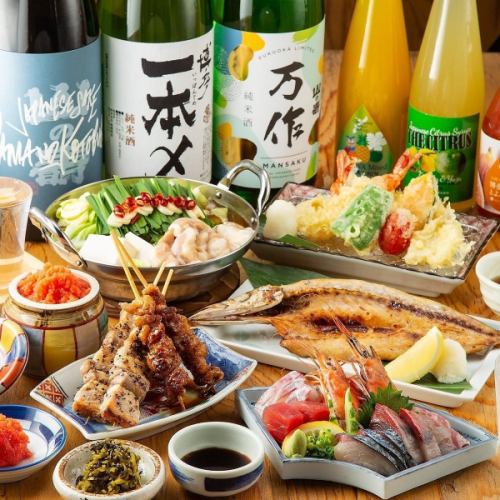 Food stalls alley filled with Hakata specialties