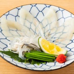 Tiger puffer fish sashimi