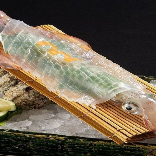 [Live Sashimi] Live squid sashimi (with tempura)