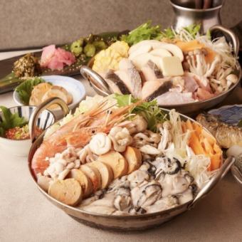 [3 hours all-you-can-drink] 12 dishes in total, hotpot included "Exquisite Gout Hotpot Course" \7000 (+500 yen for all-you-can-eat oden!)