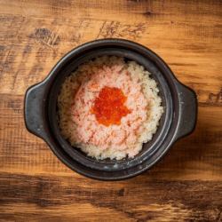 Snow crab and salmon roe