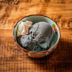 Black sesame ice cream
