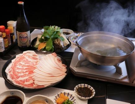 Agu pork shabu-shabu course