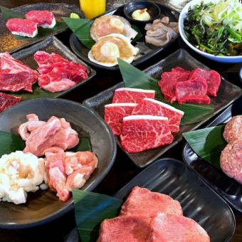 【贅沢コース】全11品国産牛や海鮮が入った贅沢コース6000円ソフトドリンク飲み放題付