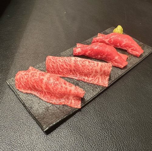 近江牛の肉寿司◆食べ比べもおすすめです