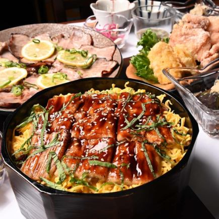 【２H飲放題付6000円】江戸前会席コース！メインは山形豚のロースト！〆は穴子のちらし寿司！！