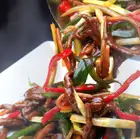 牛肉と筍、ピーマンの細切り炒め