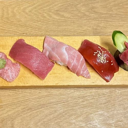【名物】マグロファイブ（本まぐろ・中トロ・大トロなど5種盛）