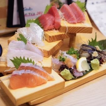 鮮魚 7種盛 (各々2切ずつ)