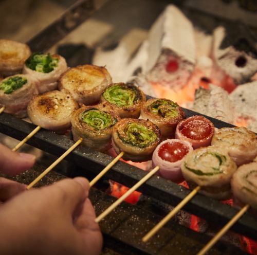 うずまきの名物野菜巻き串