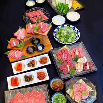[120 minutes of all-you-can-drink included] Meat Kindou Extreme Course: 18 dishes including premium sirloin grilled shabu-shabu ◆ 7,500 yen (tax included)