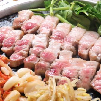 ★期間限定！選べるメイン【サムギョプサル】　2時間飲み放題付8品5000円 3名様～