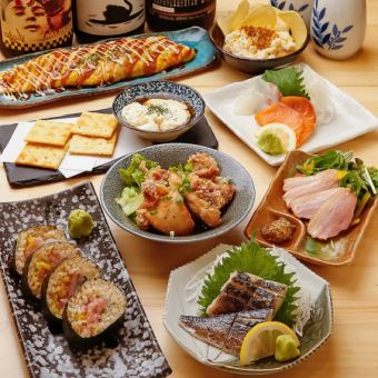 【当店No1人気】８品＋飲み放題付き★ナカヒデ満足コース4500円→4,000円(税込)