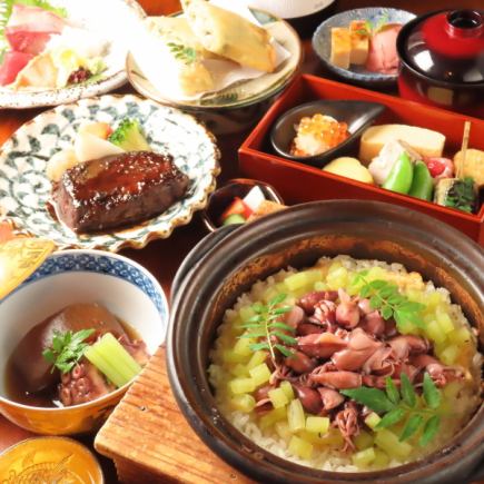 【春の味覚】飲み放題付き◆竹コース［煮込み牛タン焼き・土鍋炊き蛍烏賊と蕗］7000円(税込)