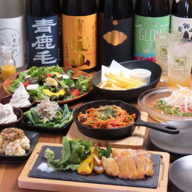 【飲み放題付】贅沢コース◆黒毛和牛ステーキ・地鶏唐揚げなど豊富なメニューを心ゆくまで堪能