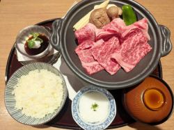 牛陶板焼き膳(鰻半尾)