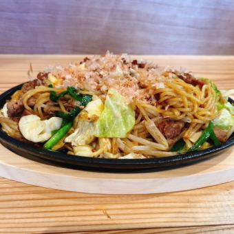 鉄板牛焼肉炒め