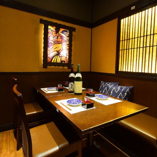 [Hiroshima Private Room Izakaya] Table-type private rooms are also available! They can be connected to accommodate up to 12 people for a drinking party.