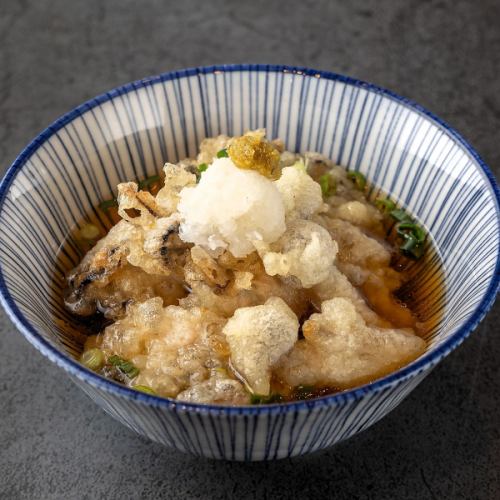 Soft fried oysters and mushrooms