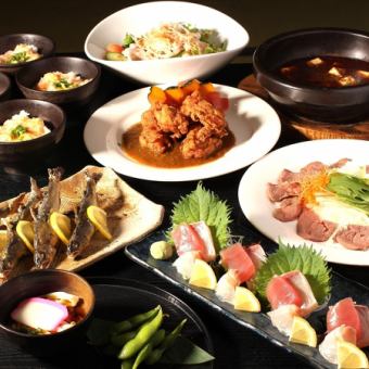 [120 minutes all-you-can-drink] Fresh! 3 types of sashimi, beef tataki with yuzu pepper and ponzu sauce, etc. [Fireworks course] 9 dishes in total for 5,000 yen