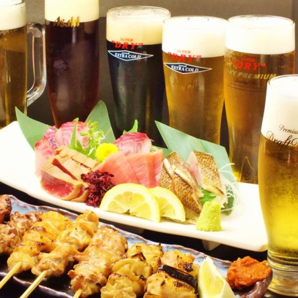 日本酒と鳥を愉しむお店。料理はアラカルトで！お気軽、エクストラコールドOK!単品飲み放題2,200円♪