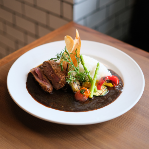 和牛カツの贅沢カレー