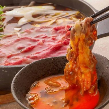 【2時間飲み放題】歓送迎会にも！贅沢和牛すきしゃぶ＜とめ手羽＆和牛すきしゃぶコース＞6,000円