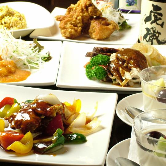 人气菜单7道菜中式宴会套餐、2小时无限畅饮5,000日元（含税）