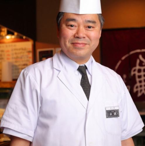 為了今天顧客的笑容，我們將繼續提高我們的壽司廚師的技能。