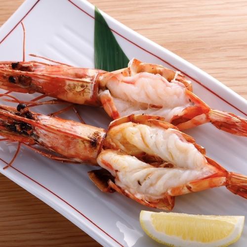 Salt-grilled large shrimp